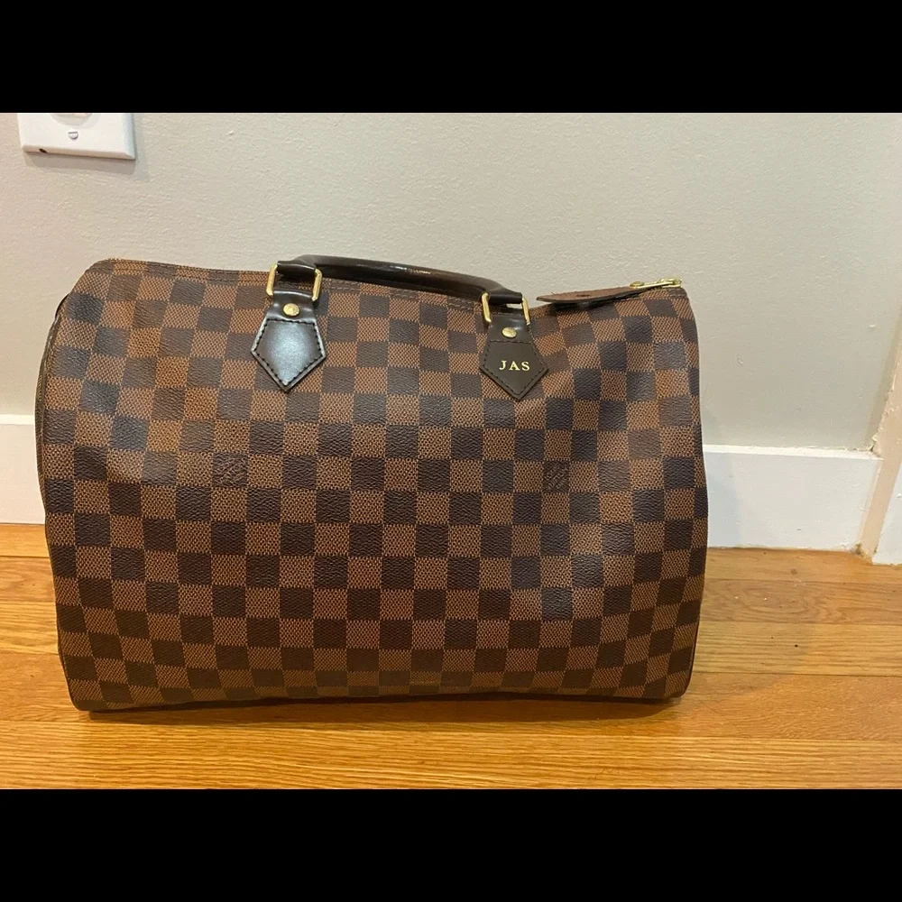 Louis Vuitton Damier Ebene Satchel in Brown and Dark Brown